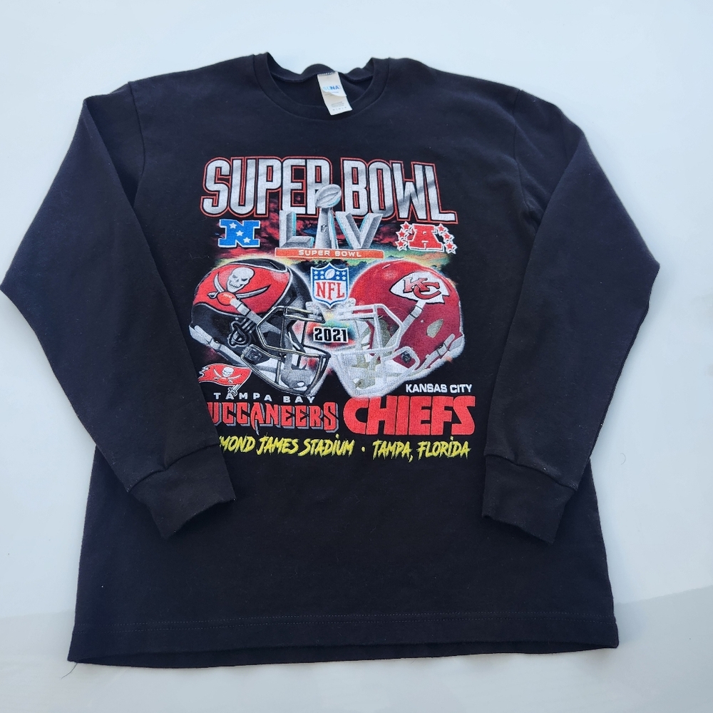 Super Bowl Kids Black Long Sleeve Shirt